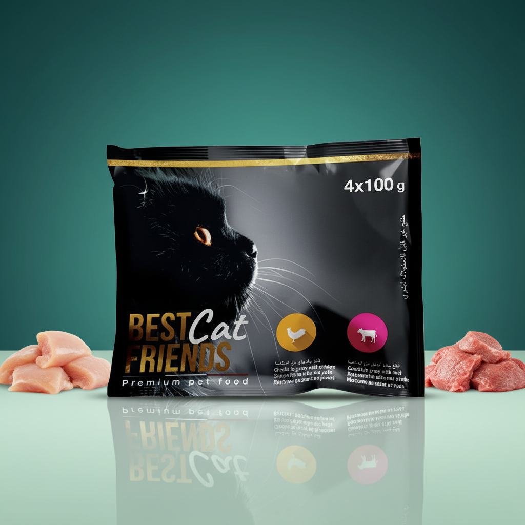Best Cat Friends Chicken Veal 4x100g