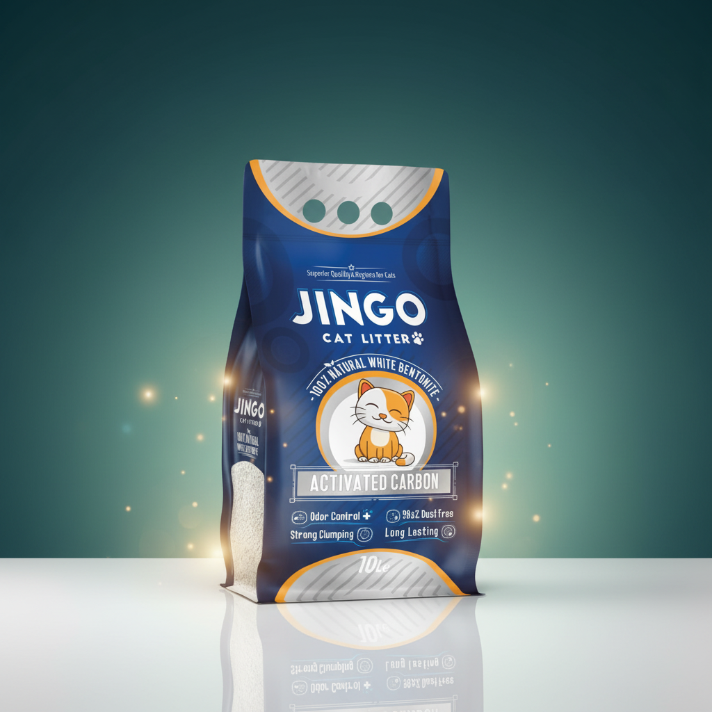 رمل جينغو برائحة الكربون النشط | JINGO Activated Carbon Cat Litter