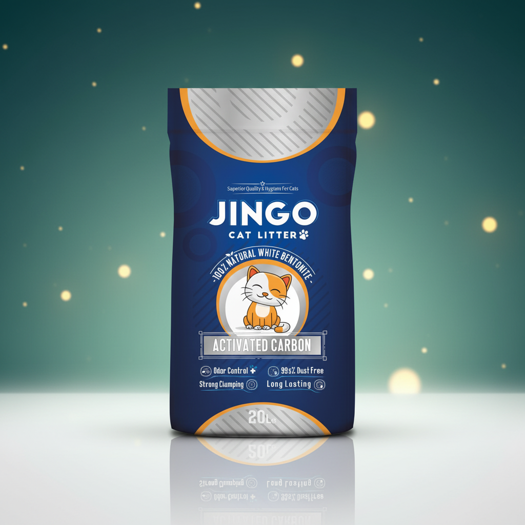 رمل جينغو برائحة الكربون النشط | JINGO Activated Carbon Cat Litter