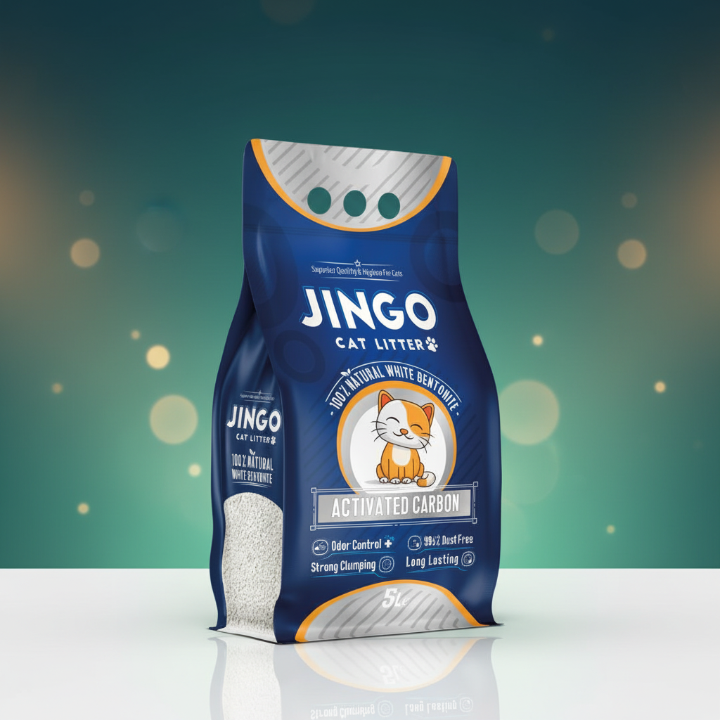 رمل جينغو برائحة الكربون النشط | JINGO Activated Carbon Cat Litter