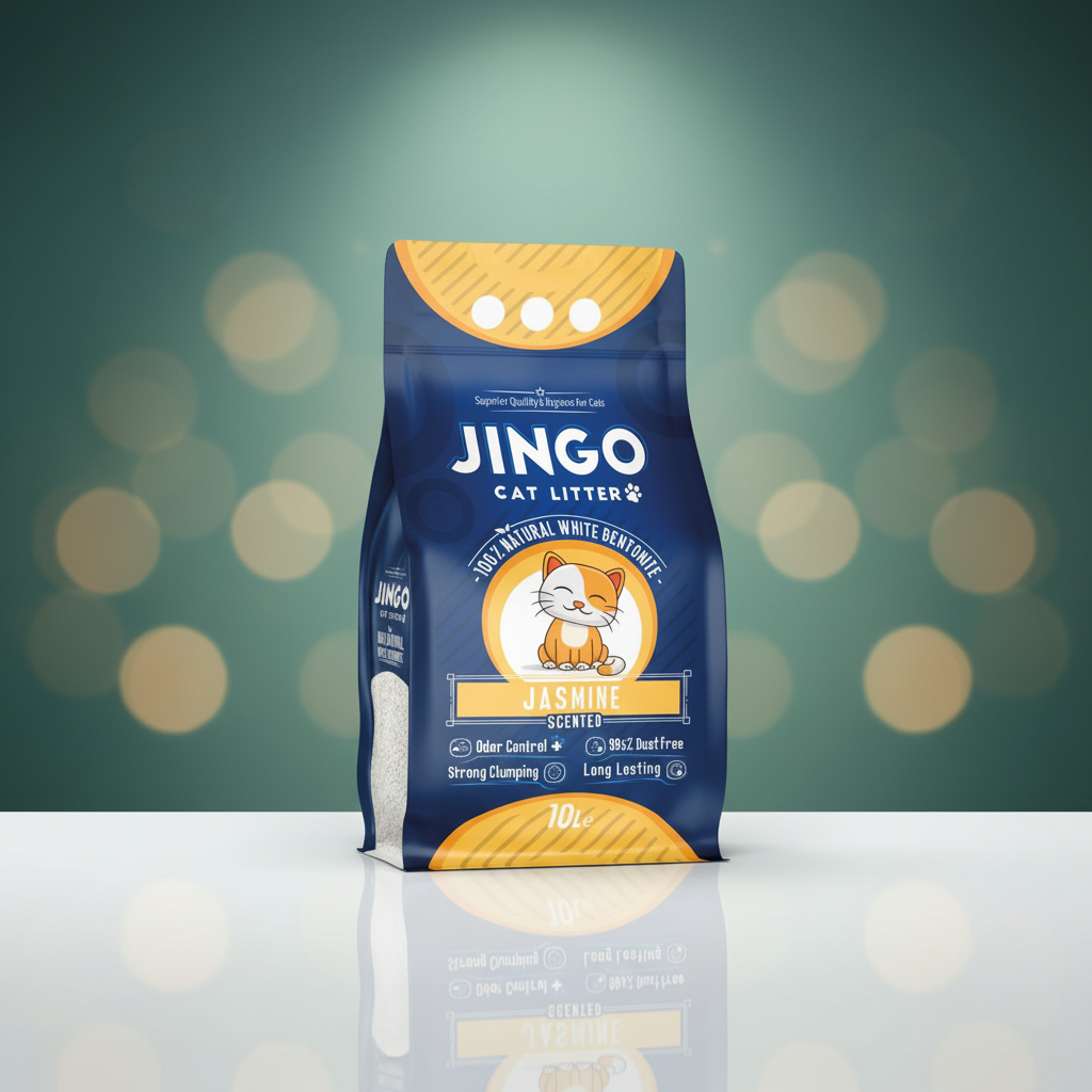 رمل جينغو برائحة الياسمين | JINGO Jasmine Scented Cat Litter