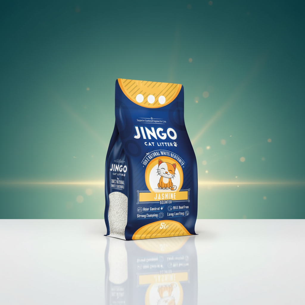 رمل جينغو برائحة الياسمين | JINGO Jasmine Scented Cat Litter