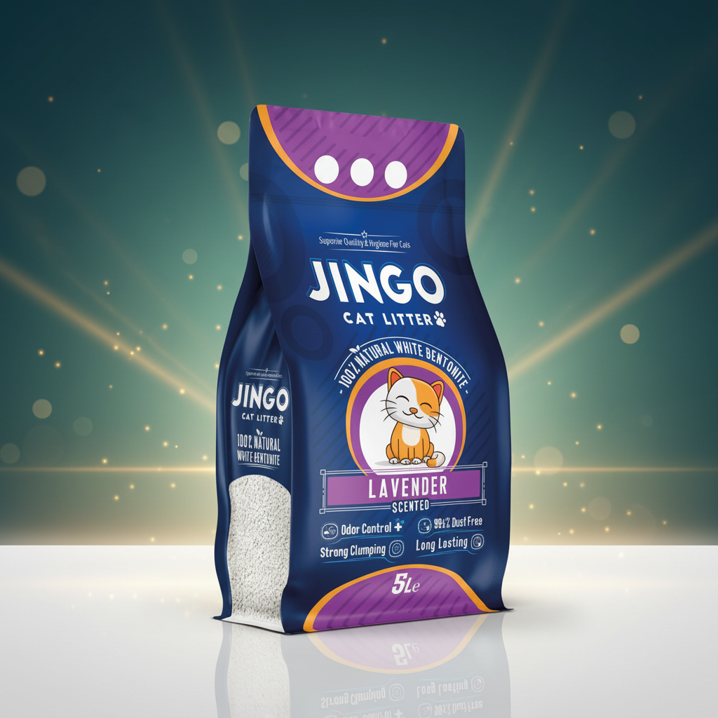 رمل جينغو برائحة اللافندر | JINGO Lavender Scented Cat Litter