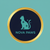 شعار NOVA PAWS بخلفية فيروزية